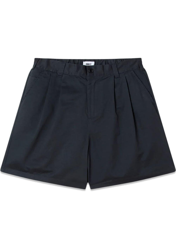Foster Pleated Short - Black-Shorts-OBEY-Butler Loftet