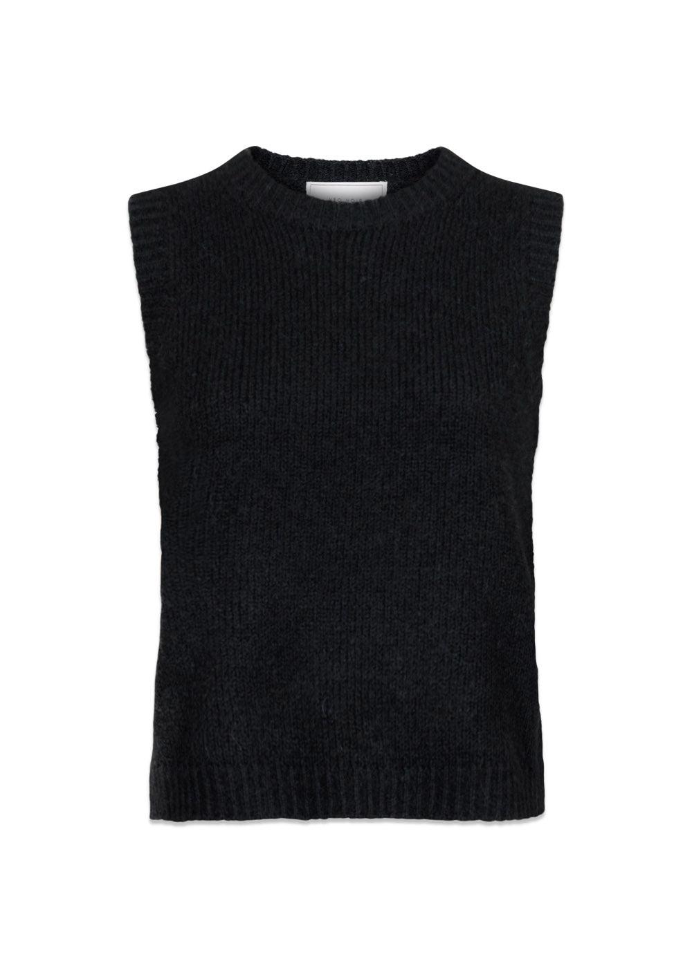 Franko Soft Knit Waistcoat - Black