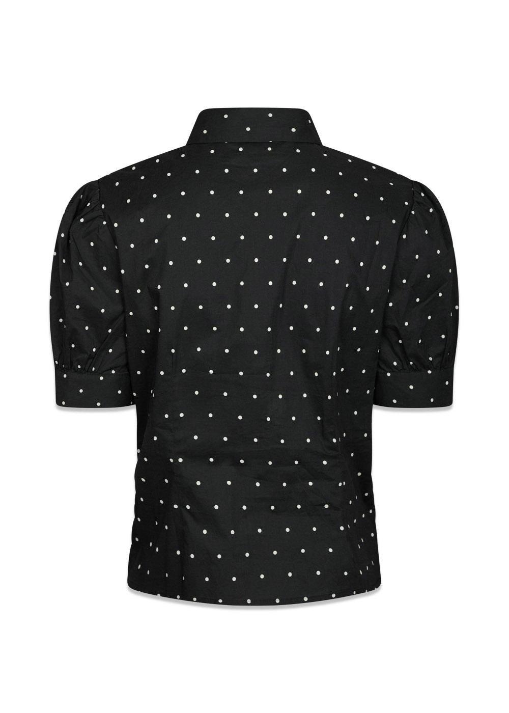 Frannie Dot Shirt - Black-Blouses-Neo Noir-Butler Loftet