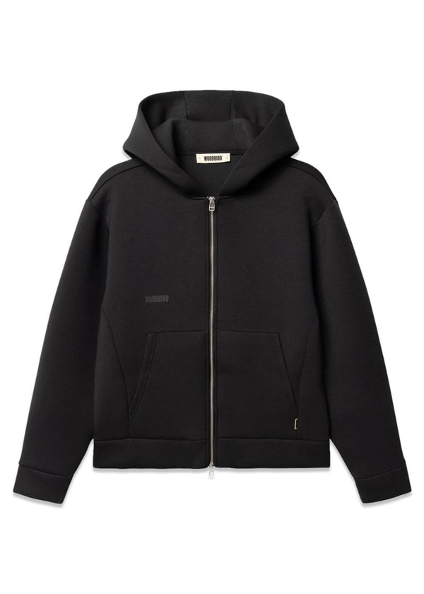 Fuji Scuba Zip Hoodie - Black-Hoodies-Woodbird-Butler Loftet