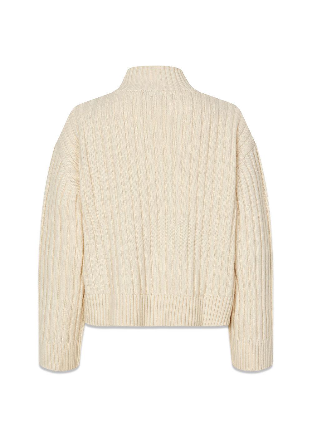 FultonMD rib t-neck - Summer Sand-Knitwear-Modström-Butler Loftet