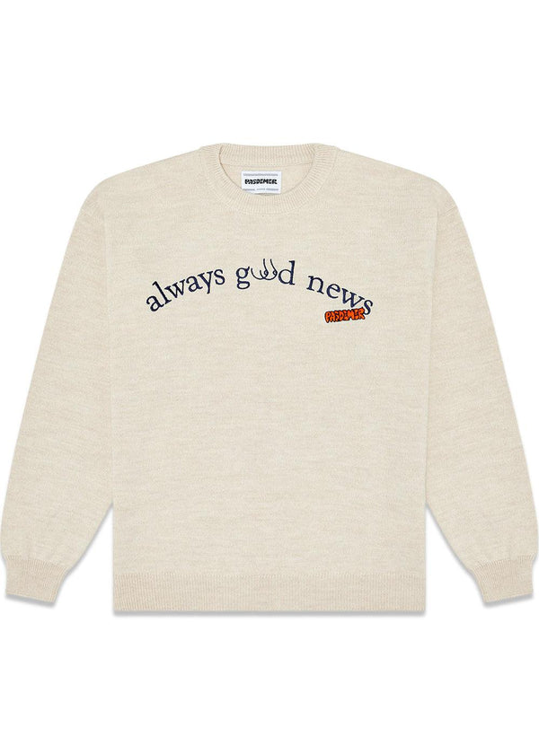 GOOD NEWS JUMPER - Natural-Sweatshirts-Pas de Mer-Butler Loftet