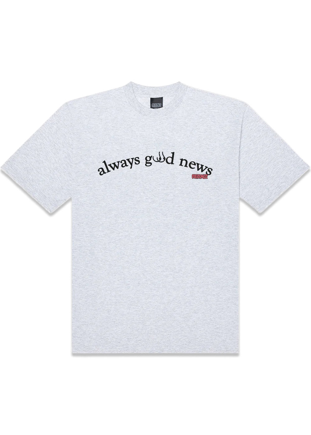 GOOD NEWS TEE - Melange Grey