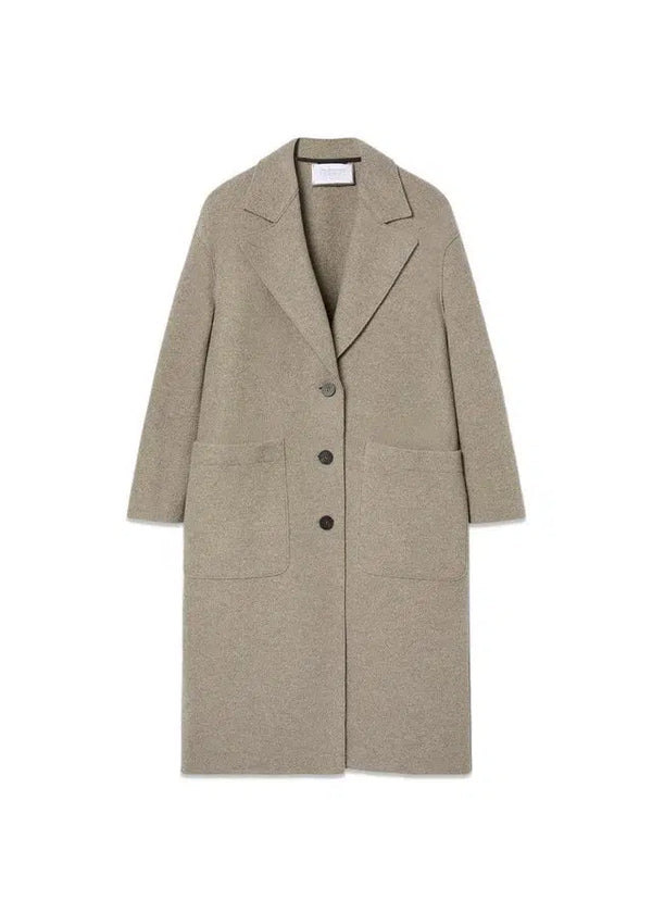 GREATCOAT BOILED WOOL - Natural Casha-Outerwear-Harris Wharf London-Butler Loftet
