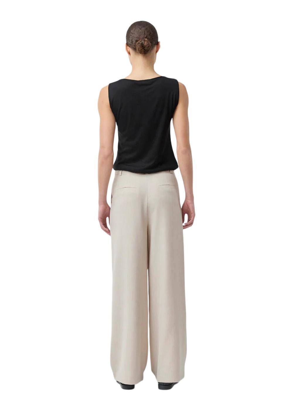 GaleMD 2 wide pants - Beige Melange-Pants-Modström-Butler Loftet