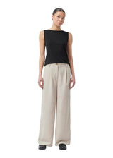 GaleMD 2 wide pants - Beige Melange-Pants-Modström-Butler Loftet