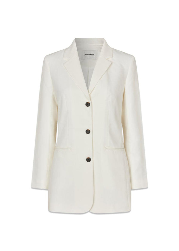 GaleMD slim blazer - Soft White-Blazers-Modström-Butler Loftet