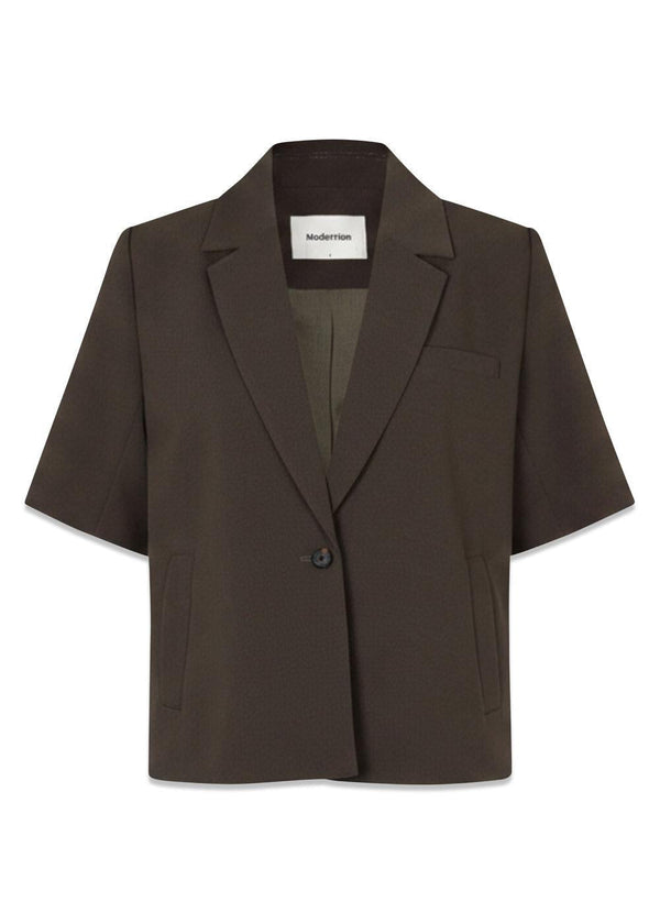 Galemd SS blazer - Seal Brown-Blazers-Modström-Butler Loftet