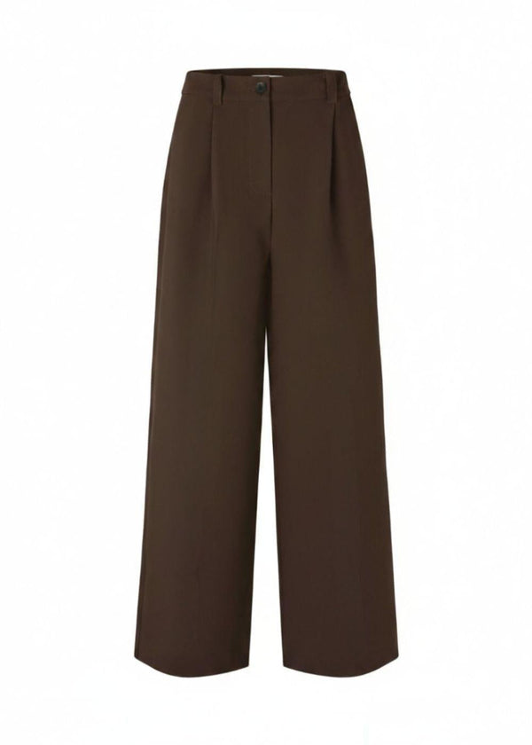 Galemd wide pants - Seal Brown-Pants-Modström-Butler Loftet
