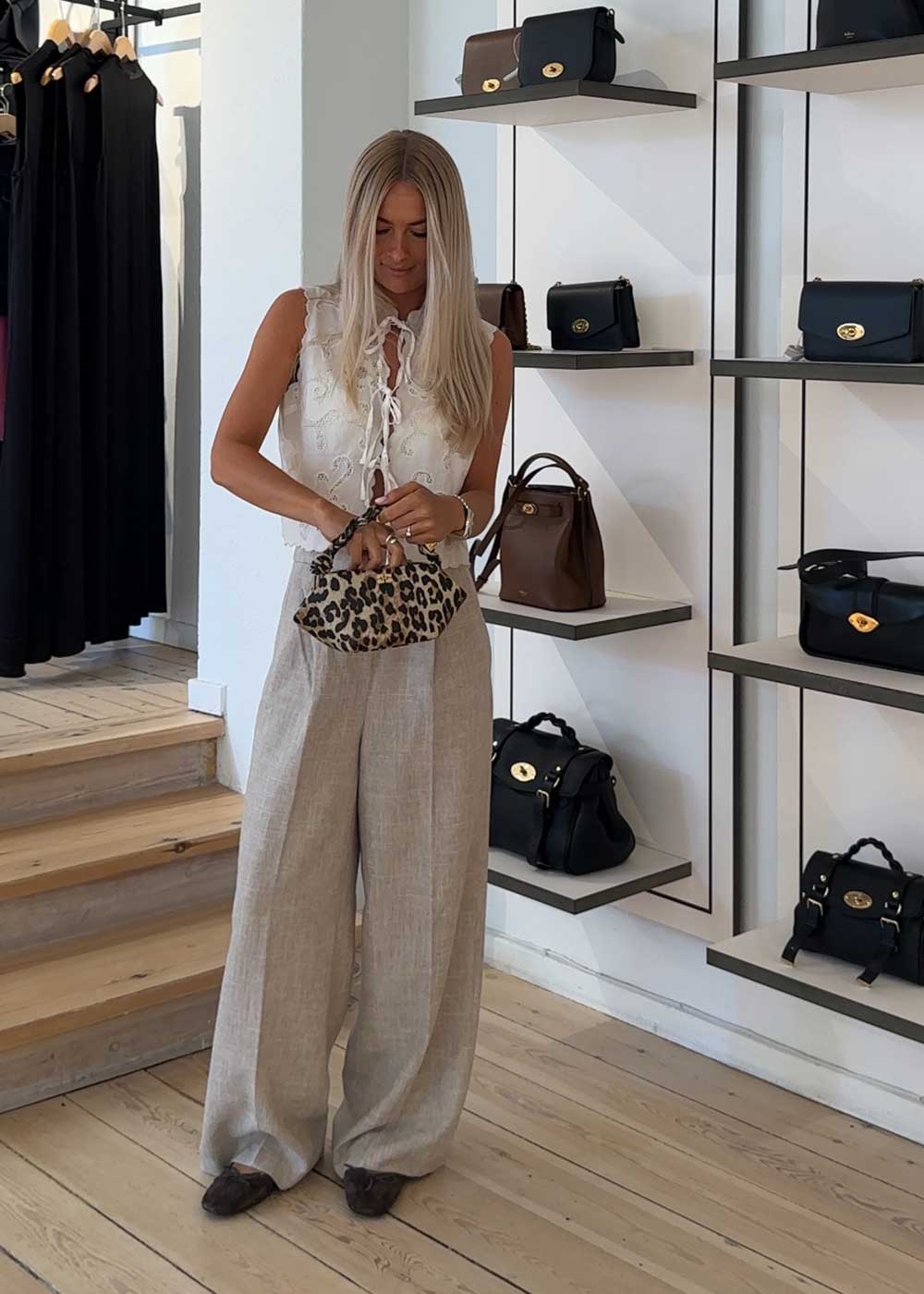 Ganni Bou Bag Mini Print - Leopard-Bags-Ganni-Butler Loftet