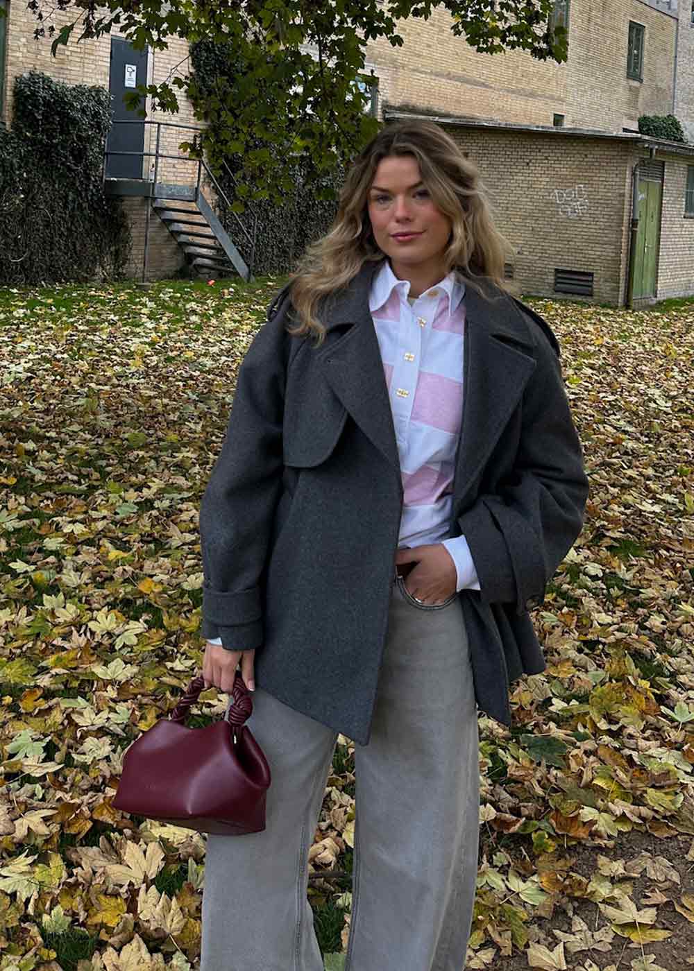 Ganni Bou Bag Small - Burgundy-Bags-Ganni-Butler Loftet