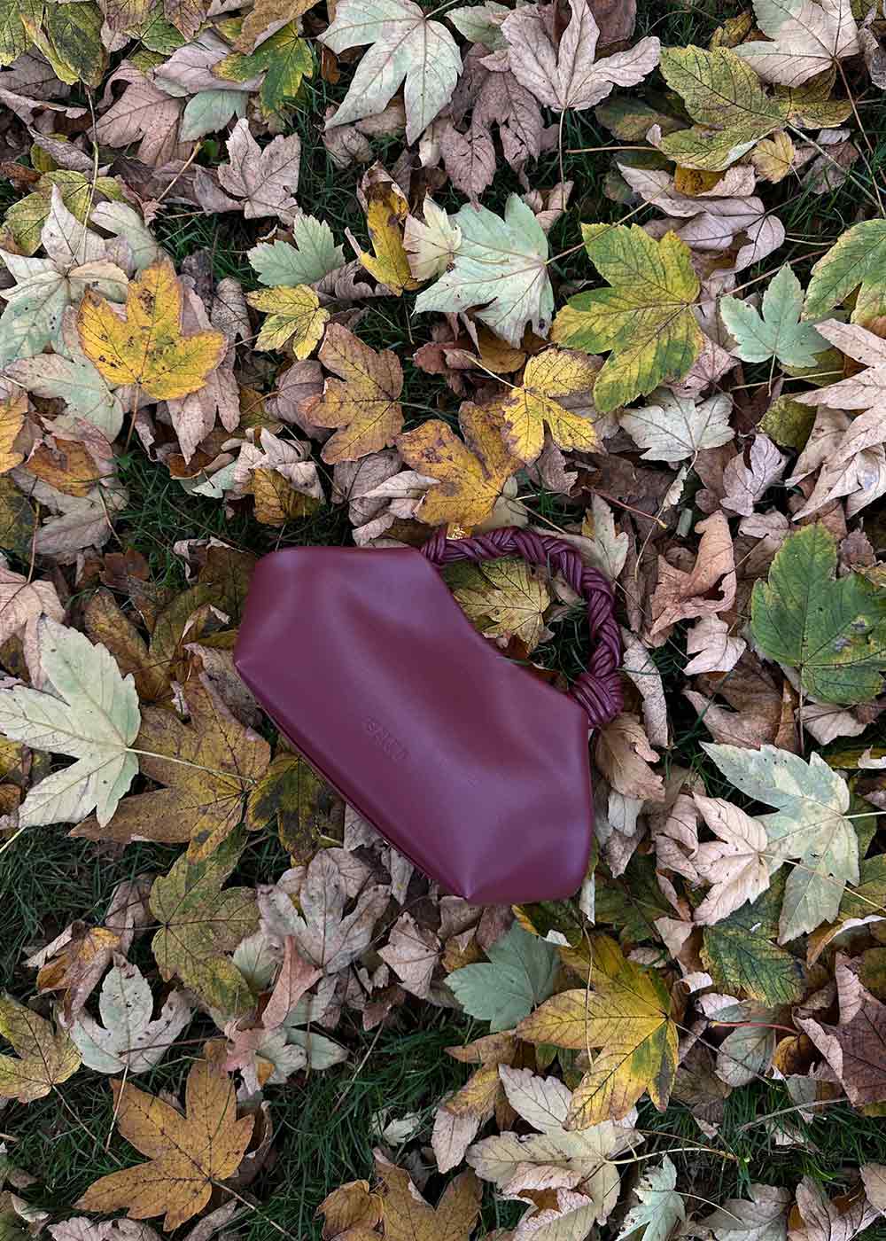 Ganni Bou Bag Small - Burgundy-Bags-Ganni-Butler Loftet