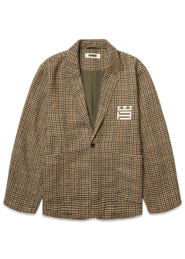 Ging Check Blazer - Brown-Green-Blazers-Woodbird-Butler Loftet