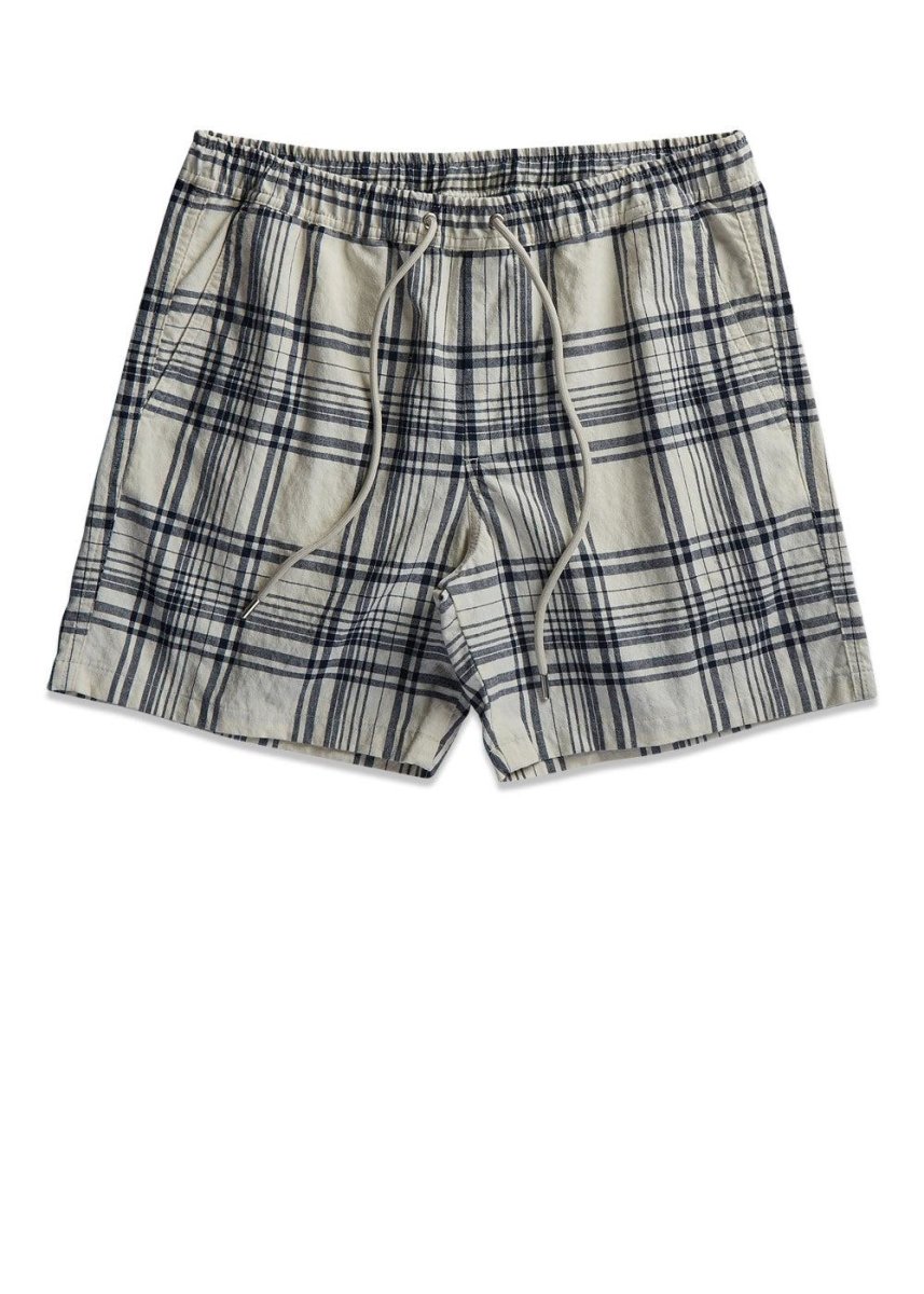 Nn. 07s Gregor Shorts 5246 - Navy Check. Køb shorts her.