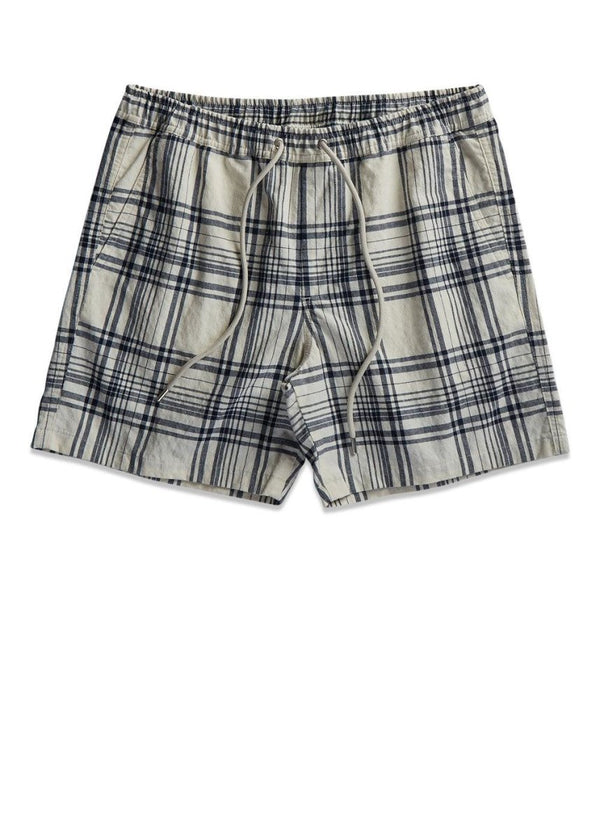 Nn. 07s Gregor Shorts 5246 - Navy Check. Køb shorts her.