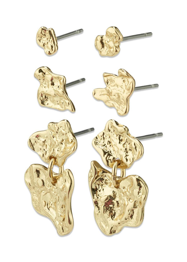 HORIZON earrings gold plated - Gold Plated-Jewellery-Pilgrim-Butler Loftet