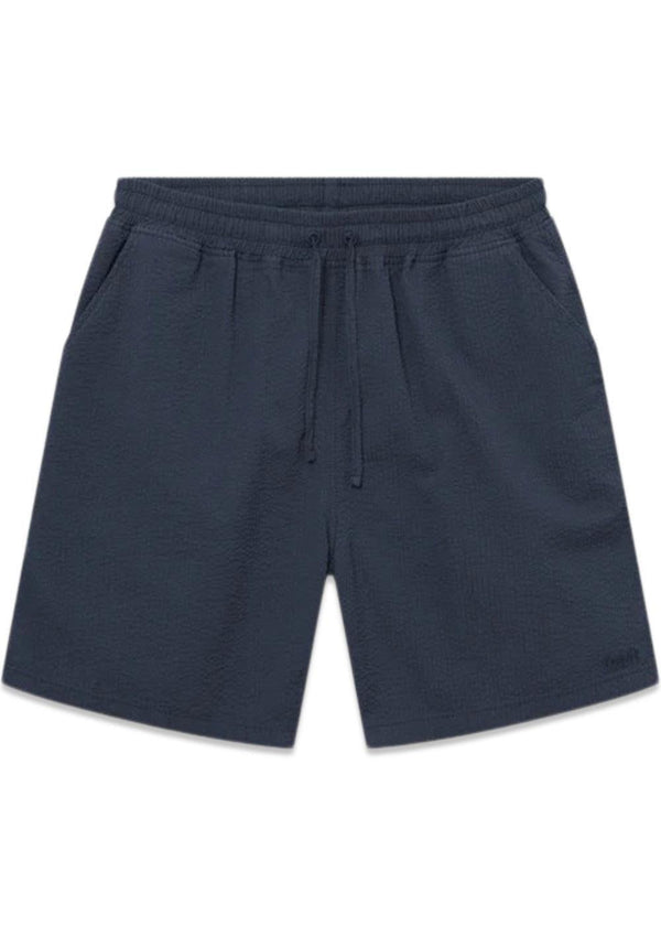HUSH SEERSUCKER SHORTS - Navy-Shorts-Forét-Butler Loftet