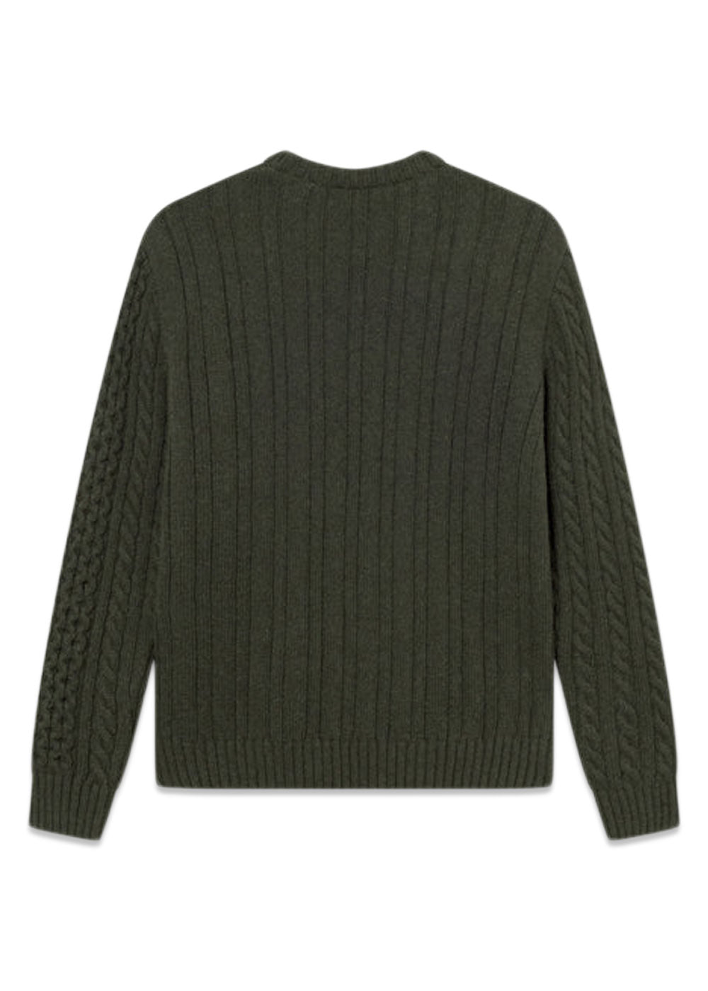 HYBRID CABLE KNIT - Dark Moss