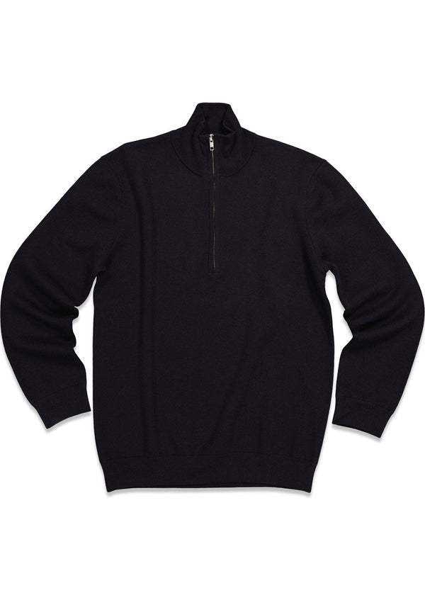 Nn. 07s Harald half zip 6530 - Navy Blue. Køb strik her.