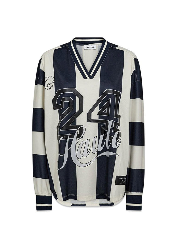 Haute 24 Stripe Blouse - Navy/ Pearl-Blouses-HAUTE L’AMITIÉ-Butler Loftet