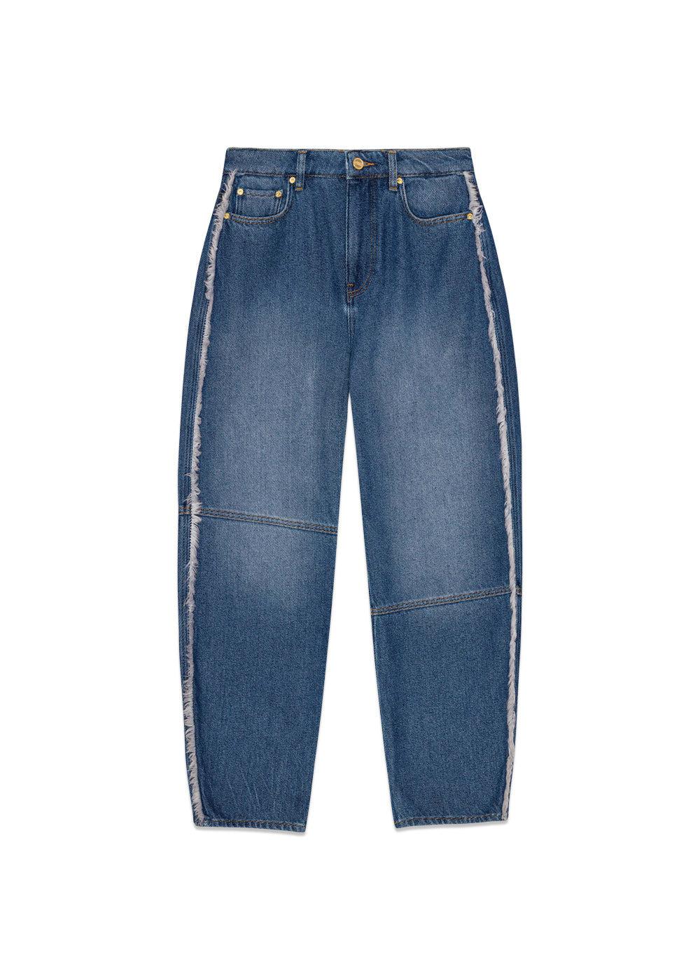 Heavy Denim Stary - Mid Blue Stone-Jeans-Ganni-Butler Loftet