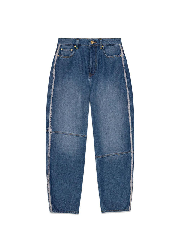 Heavy Denim Stary - Mid Blue Stone-Jeans-Ganni-Butler Loftet