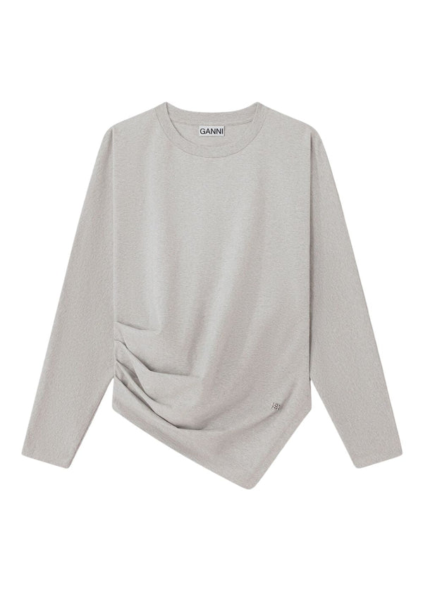 Heavy stretch cotton drapped blouse - Paloma-Blouses-Ganni-Butler Loftet