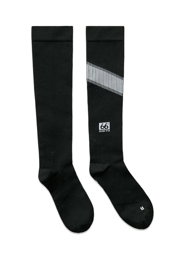 Helgafell Calf Compression Socks - Black-Socks/stockings-66 North-Butler Loftet