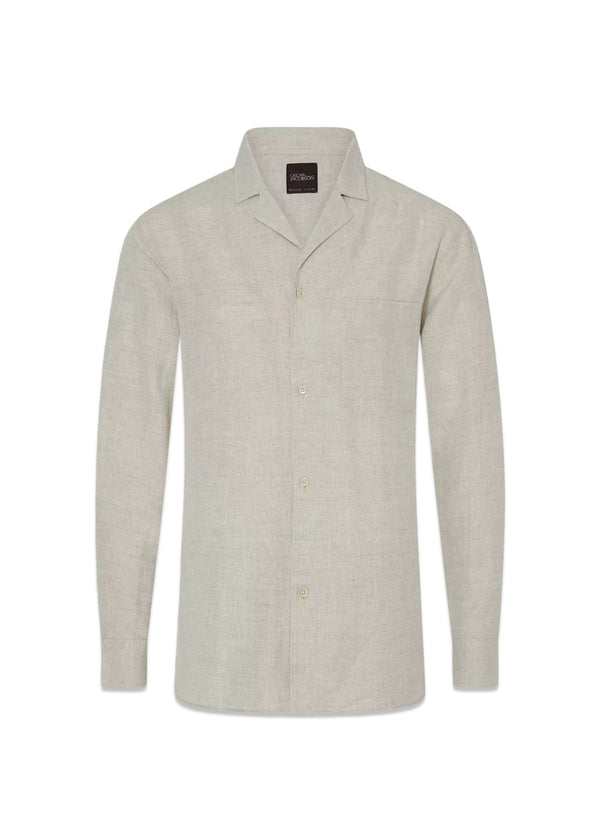 Helios Reg Shirt - Shell Beige-Shirts-Oscar Jacobson-Butler Loftet
