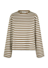 Modströms HellenMD LS stripe t-shirt - Dune White Stripe. Køb t-shirts her.