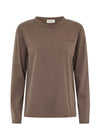 Hellenmd logo LS t-shirt - Seal Brown-T-shirts-Modström-Butler Loftet