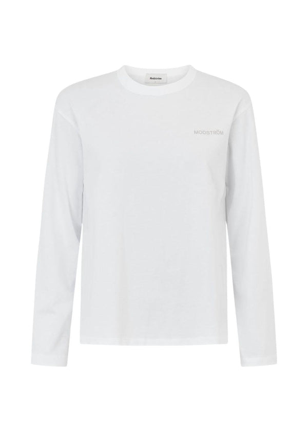 Hellenmd logo LS t-shirt - Soft White-T-shirts-Modström-Butler Loftet