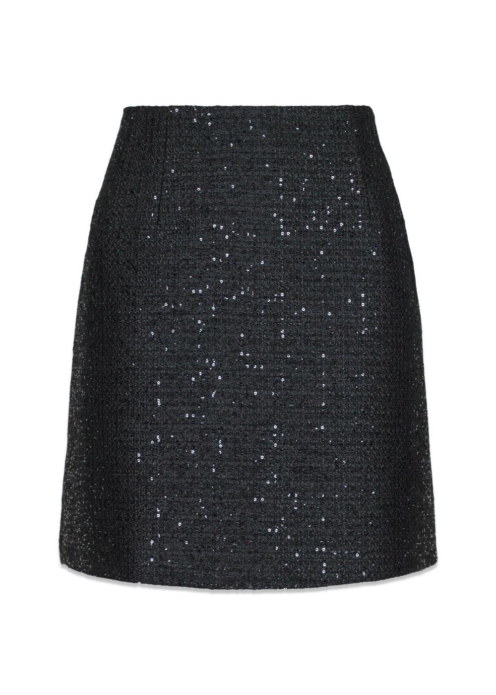 Helmine Sequins Skirt - Black