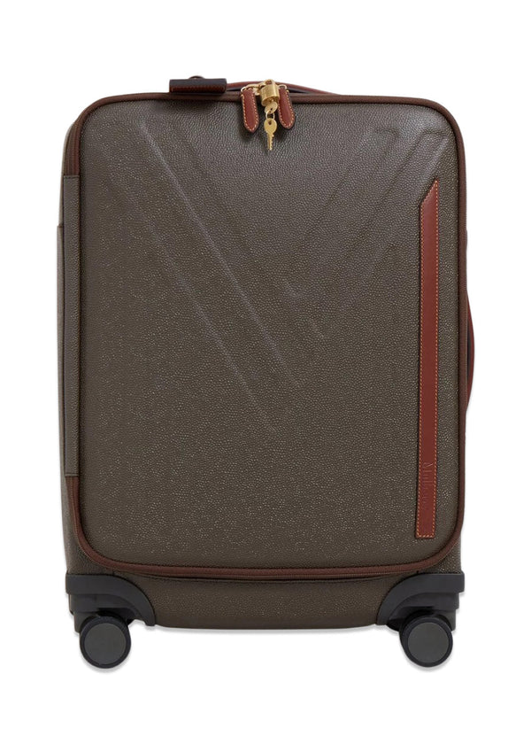 Heritage 4 Wheel Suitcase Eco Sctchgrain - Mole-Cognac-Bags-Mulberry-Butler Loftet