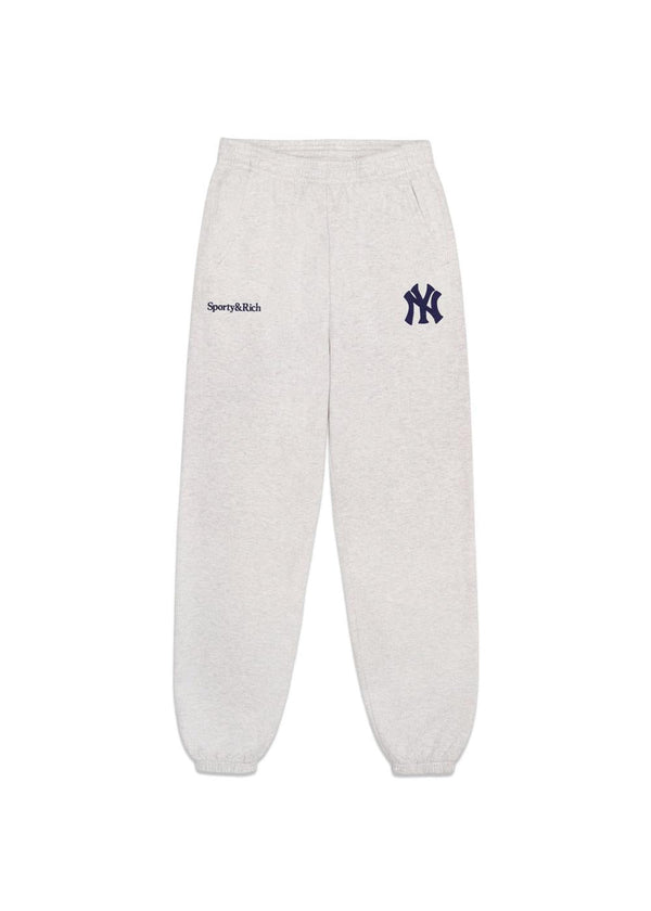 Heritage Yankees Serif Sweatpant - Heather Grey-Sweatpants-Sporty & Rich-Butler Loftet