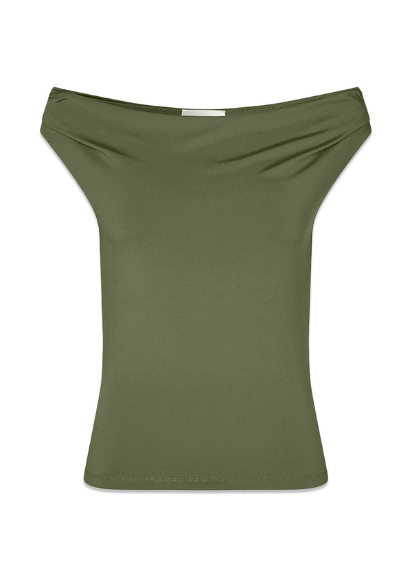 Himamd off-shoulder top - Army Dust-Top-Modström-Butler Loftet
