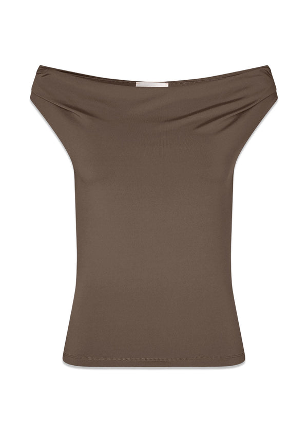 Himamd off-shoulder top - Chocolate Chip-Top-Modström-Butler Loftet