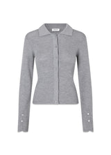 HirokiMD cardigan - Grey Melange-Knitwear-Modström-Butler Loftet