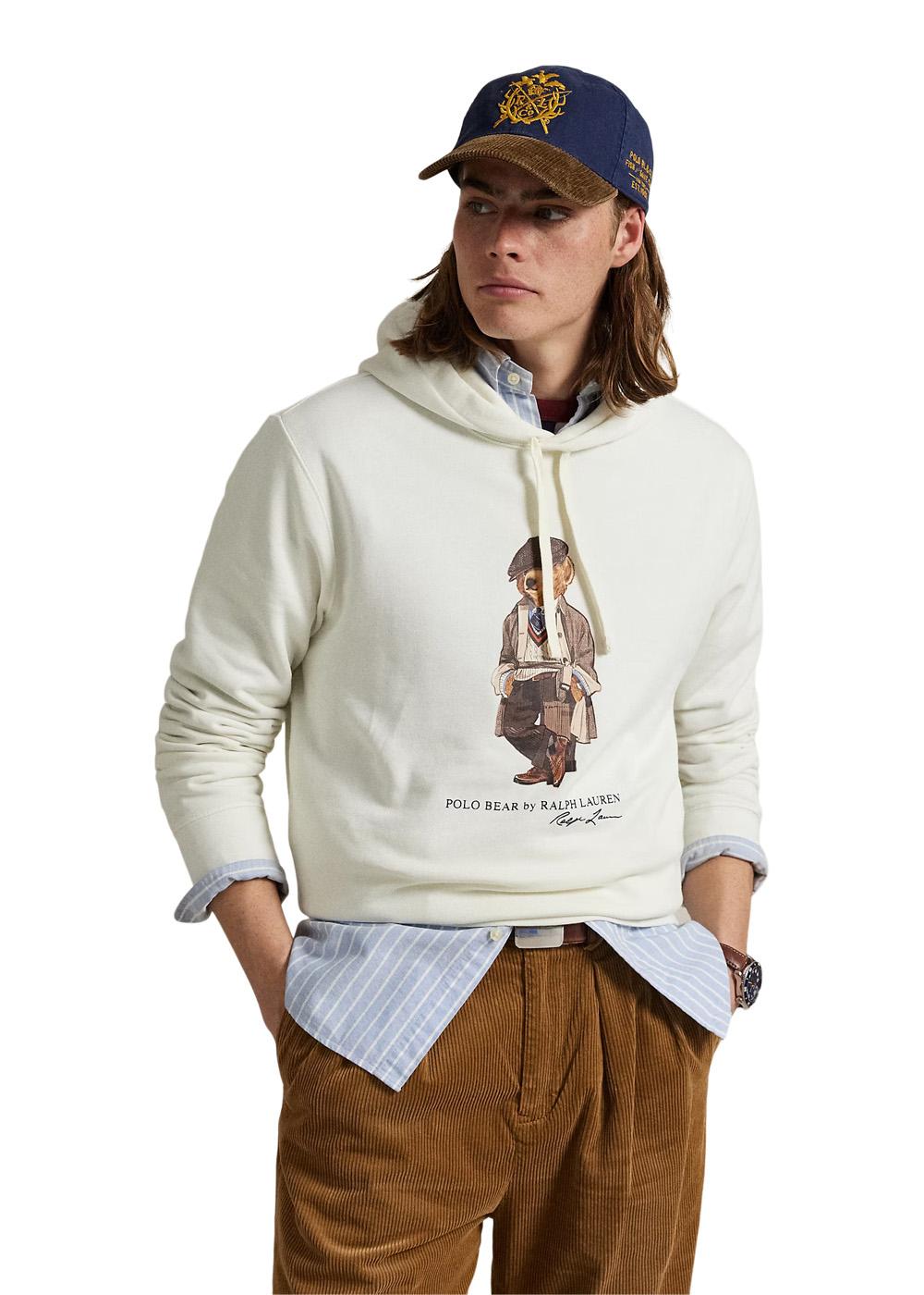 Hooded Bear Sweat - White-Sweatshirts-Ralph Lauren-Butler Loftet