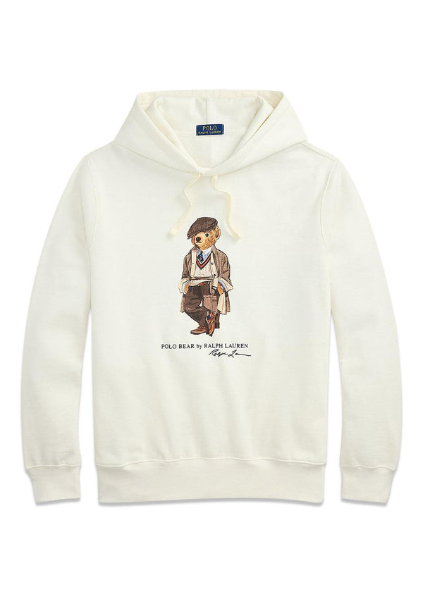 Hooded Bear Sweat - White-Sweatshirts-Ralph Lauren-Butler Loftet