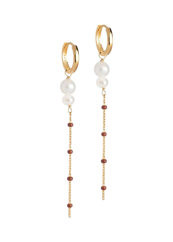 Hoops, Lola Double Pearl - Copper