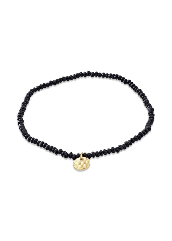 INDIE bracelet black, gold-plated - Gold Plated-Jewellery-Pilgrim-Butler Loftet