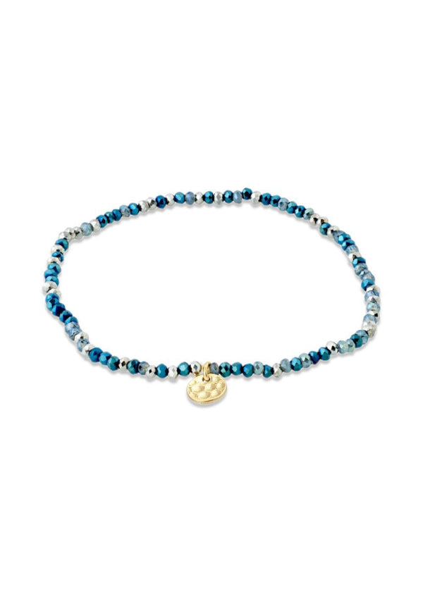 INDIE bracelet blue, gold-plated - Gold Plated-Jewellery-Pilgrim-Butler Loftet