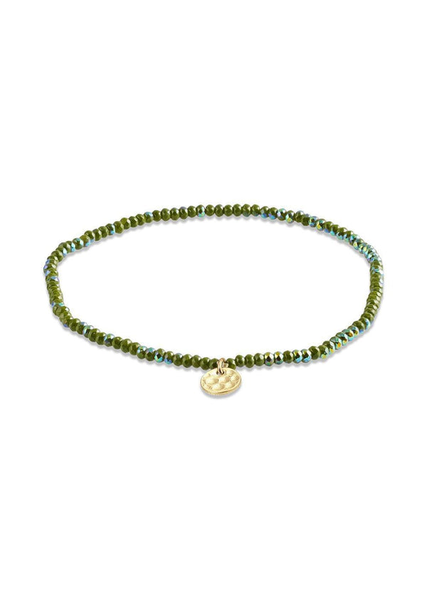 INDIE bracelet green, gold-plated - Gold Plated-Jewellery-Pilgrim-Butler Loftet