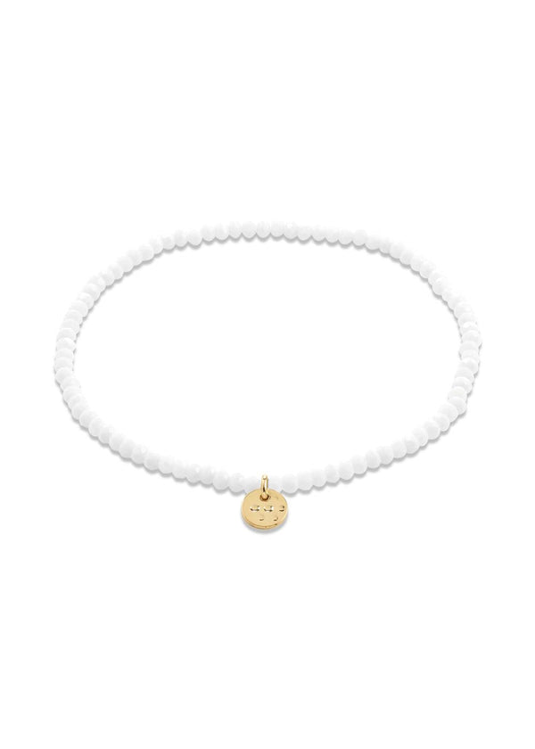 INDIE bracelet white, gold-plated - Gold Plated-Jewellery-Pilgrim-Butler Loftet
