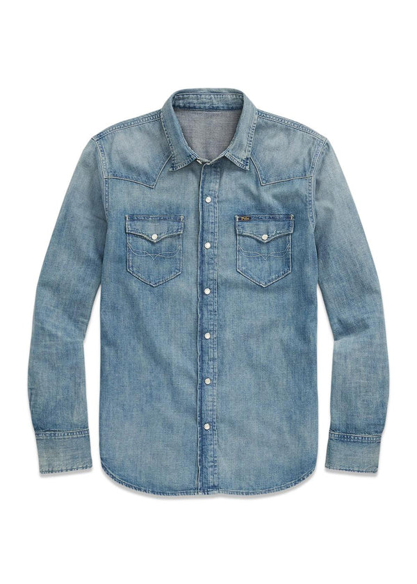 Icon Western Shirt - Blue-Shirts-Ralph Lauren-Butler Loftet