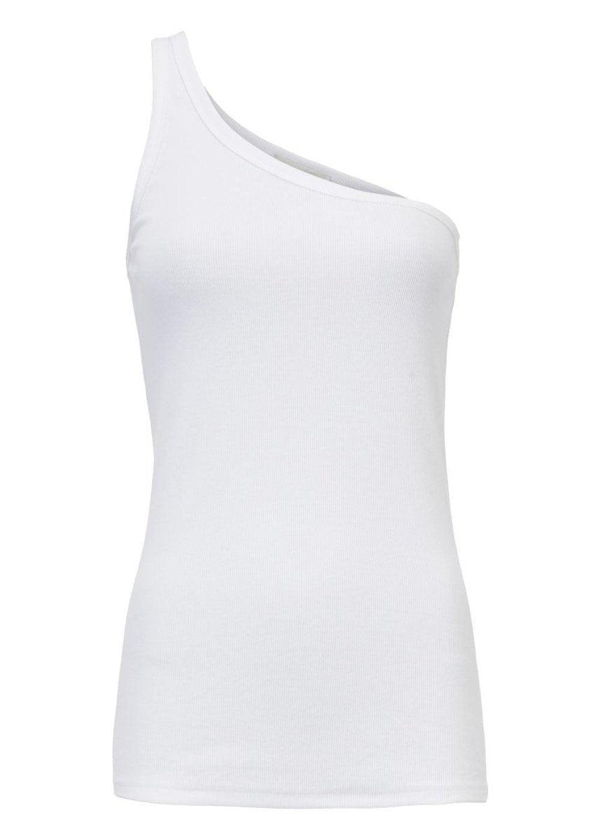 Modströms Igor one shoulder top - Off White. Køb toppe her.