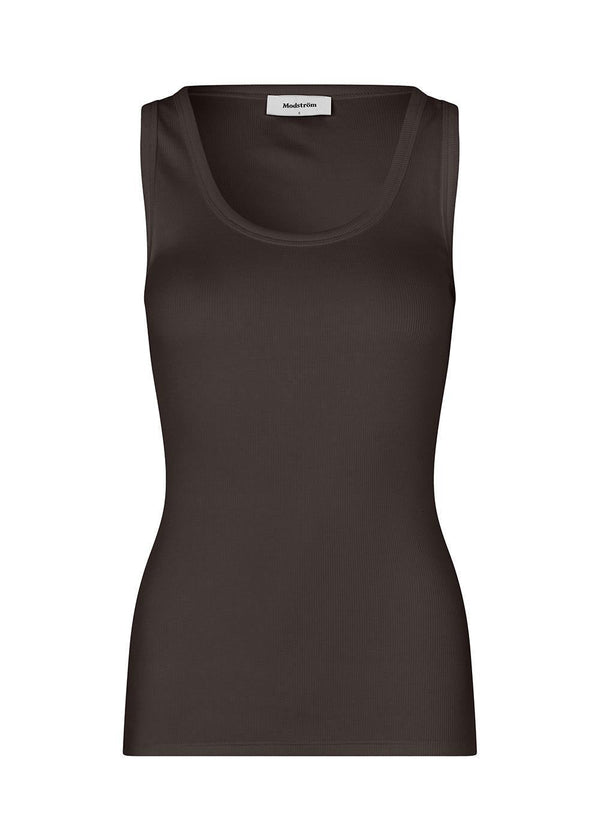 Igormd tank top - Seal Brown-Top-Modström-Butler Loftet