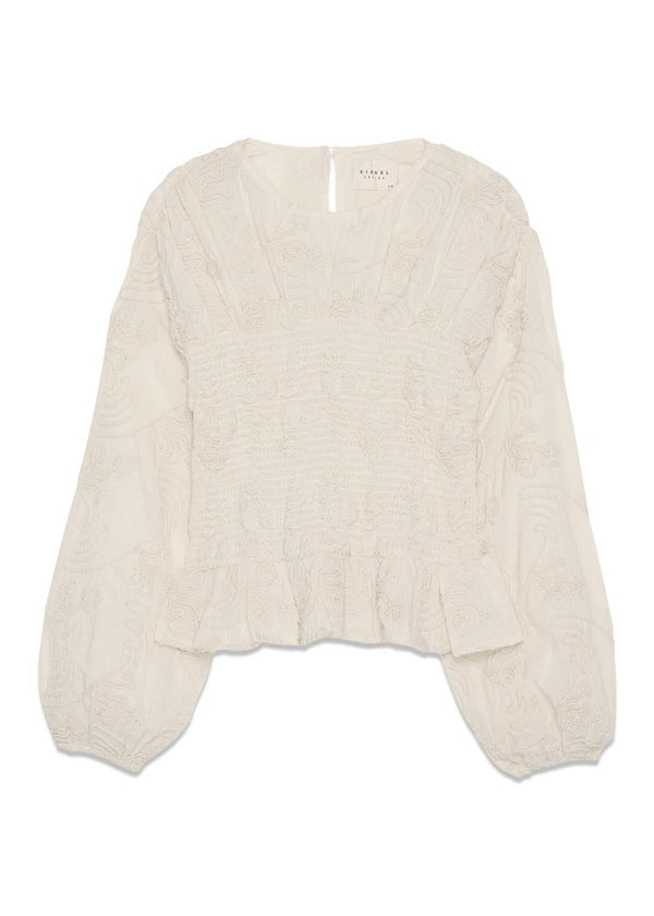 Iluna Top - Champagne-Blouses-Sissel Edelbo-Butler Loftet