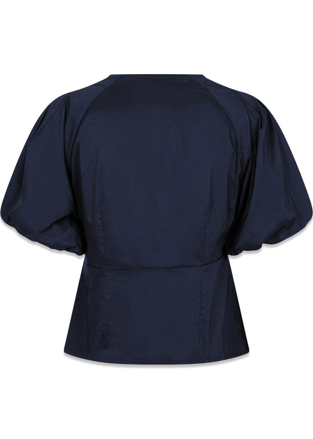 Irina Poplin Blouse - Navy